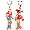 Set of 2 Synthetic Key Ring