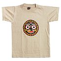 Printed Jagannathdev Face on Beige T-Shirt