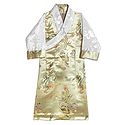 Beige Brocade Silk Sikkimese Dress