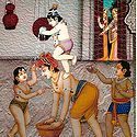 Krishna Stealing Butter with His Friends