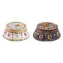 Set of 2 Decorative Lac Kumkum Containers