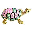 Feng Shui Bejeweled and Gold Plated Tortoise for Good Health and Longevity