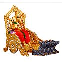 Stone Studded Ganesha on Chariot