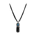 Midnight Elegance - Black and Blue Bead Necklace
