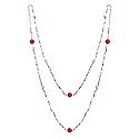 Red with White Bead Necklace