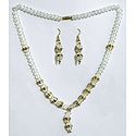 White Stone Studded Crystal Necklace