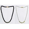 Black and White Crystal Bead Necklace