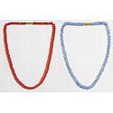 Red and Blue Crystal Bead Necklace