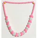 Light Pink and White Bead Necklace