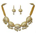 Golden Beads and Lac Meenakari Necklace Set