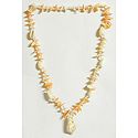 Painted Shell Necklace in Yellow 