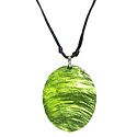 Green Lacquered Shell Pendant