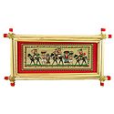 Tribal Farmers of India - Tribal Painting on Palm Leaf - Framed