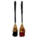 Set of 2 Parandi - For Hair Braids with Red and Black Tassels