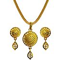 Gold Plated Chain with Pendant and Earrings