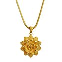 Gold Plated Chain with Flower Pendant
