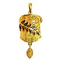 Gold Plated Lacquered Pendant