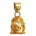 Gold Plated Metal Om Pendant