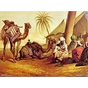 Merchants with Camels in the Desert