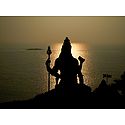 Sun Set Behind Lord Shiva in Murudeshwar, Karnataka