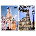 Church and Catherdral in Dresden, Germany - Set of 2 Postcards