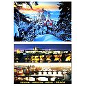 Neuschwanstein Castle, Germany and Prague, Czech Republic - Set of 2 Postcards