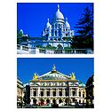 Sacre Coeur and Opera Garnier, Paris - Set of 2 Postcards