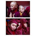 Buddhist Monks from Leh - Set of 2 Postcards