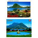 Lugano, Switzerland - Set of 2 Postcards