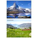 Matterhorn Peak and Scynige Platte-Bahn, Switzerland - Set of 2 Postcards