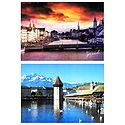 Zurich and Luzern, Switzerland - Set of 2 Postcards