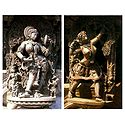 Temple Wall Carvings, Belur, Karnataka, india - Set of 2 Postcards
