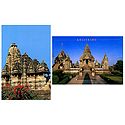 Kandariya Mahadev Temple and Lakshmana Temple in Khajuraho - Set of 2 Postcards