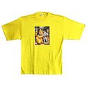Printed krishna with Yashoda on Mens Yellow T-Shirt