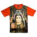 Printed Shiva on Mens Synthetic T-Shirt