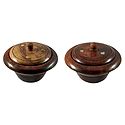 Set of 2 Wooden Ritual Bowl with Lid