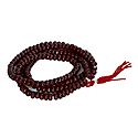 Japa Mala or Prayer Mala with 108 Red Tulsi Wooden Rosary Beads
