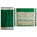 Green Kota Cotton Silk Saree with Worli Print Border and Pallu