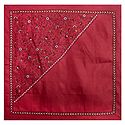 Red Head Scarf with Kantha Stitch