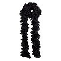 Black Crocheted Woolen Scarf