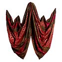 Woven Paisley Design with Embroidery Maroon Woolen Shawl