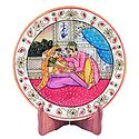 Lover Couple Painting on Marble Plate - Showpiece