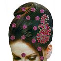 Stone Studded Stick-on Hair, Forhead and Ear Decoration 