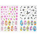 Set of 2 Printed Sheets of Cartoon Sticker for Nails