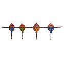Hand Painted Hanging Ganesha with Beads - Perforated Leather Toran