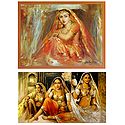 Rajasthani Women and Bride - Set of 2 Posters