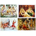 Rajasthani Women and Potter - Set of 4 Posters