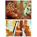 Rajasthani Women - Set of 2 Unframed Posters