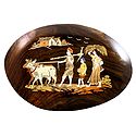 Farmer Family - Inlaid Rosewood Wall Hanging