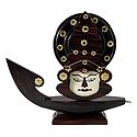 Decorated Wooden Kathakali Face on Boat